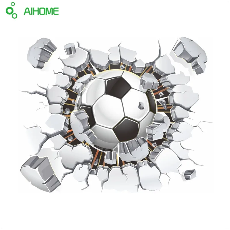 Водонепроницаемая 3d игровая площадка для игры в футбол Настенная Наклейка с