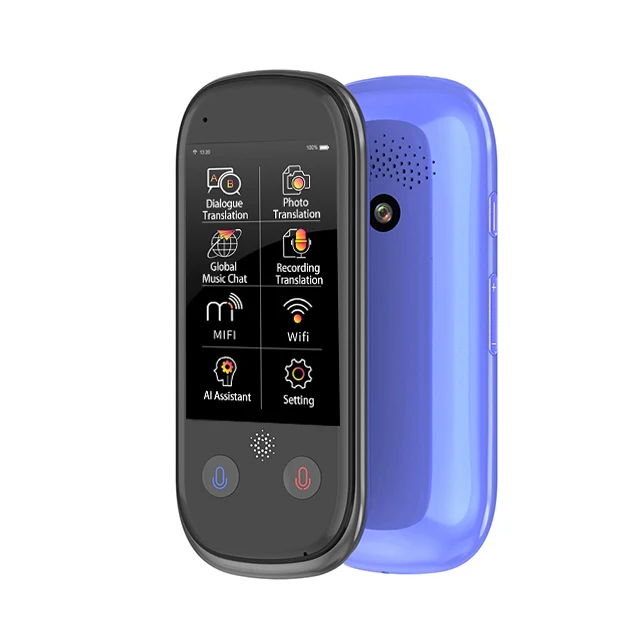 Boeleo W1 Pro AI Voice Photo Translator 3," lcd/ips 4G wifi 8 Гб памяти 1780 мАч 76 языков офлайн путешествия бизнес перевод - Цвет: Blue