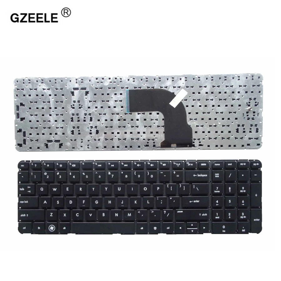

GZEELE новая английская клавиатура для ноутбука HP DV7-7000, DV7t-7100, DV7-7200, черный, США, без рамки, ноутбук, замена 698781-001