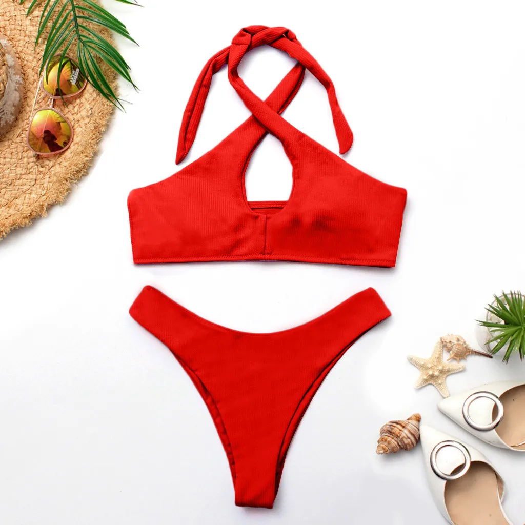 Женский купальник 2019 купальный костюм с пуш-ап женский для женщин стринги из двух