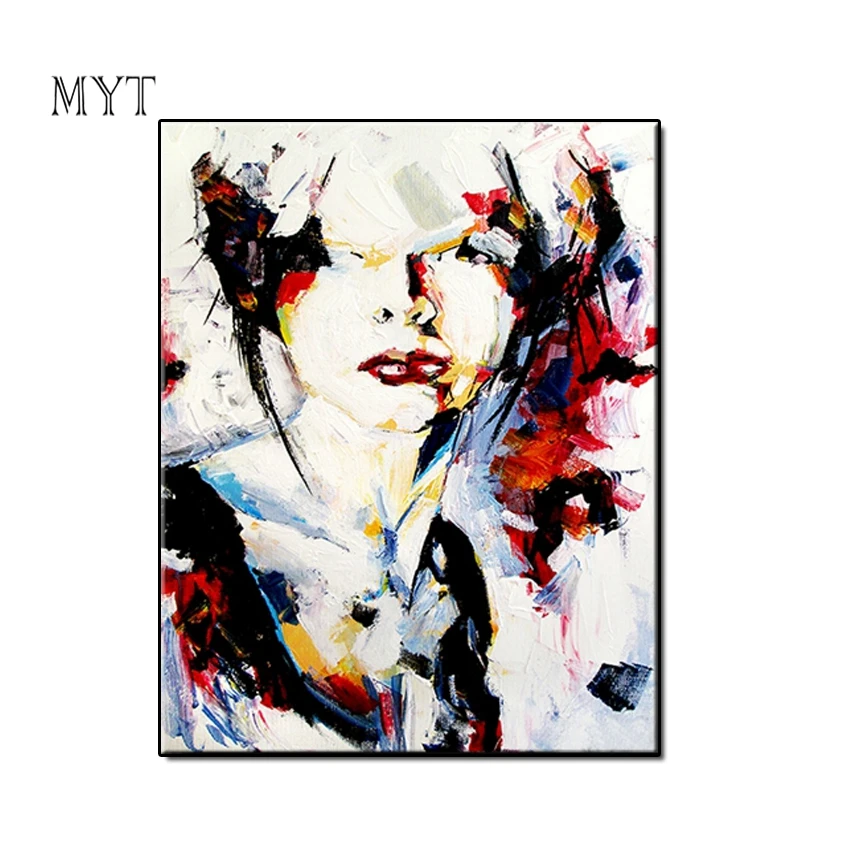 

MYT A Lot Of Women's Heads Fit Together Hand painted Abstract Oil Painting On Canvas Wall Art Picture For Living Room Home Decor