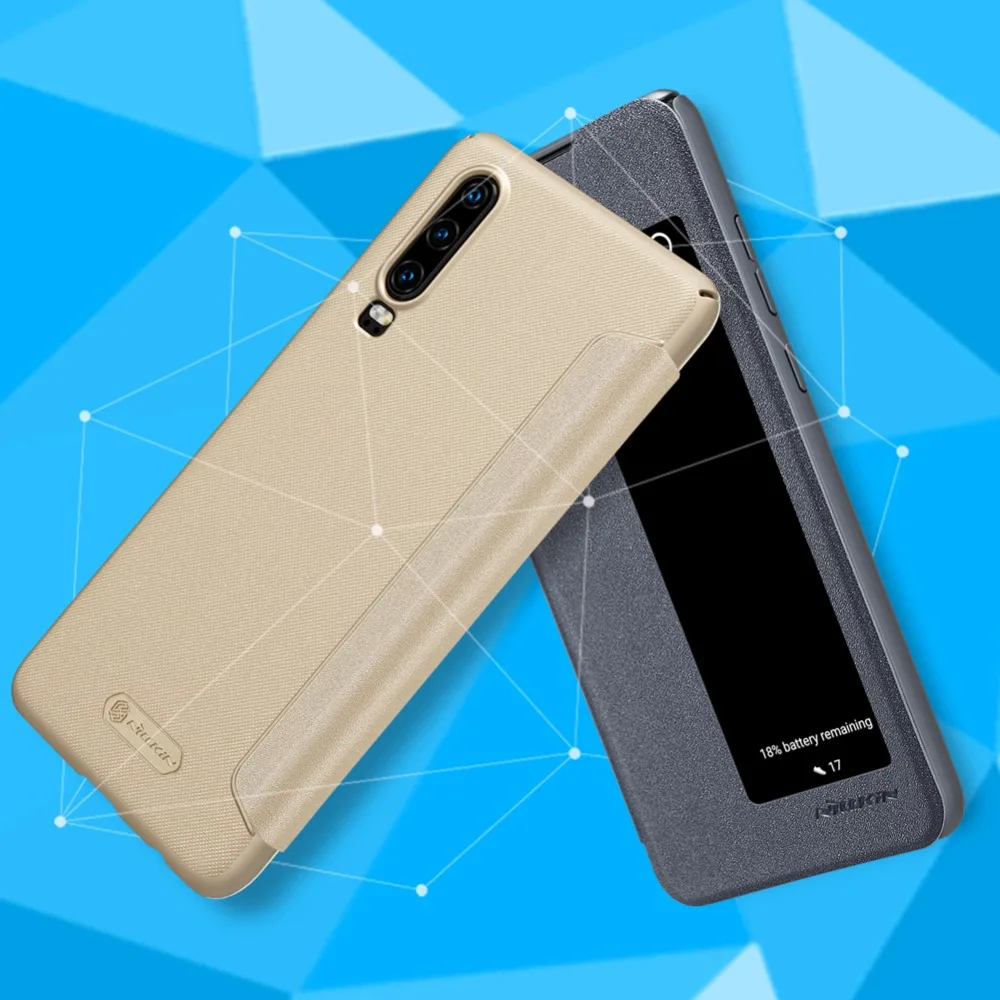 Чехол NILLKIN для Huawei P30 P 30 Pro блестящий флип чехол из искусственной кожи телефона