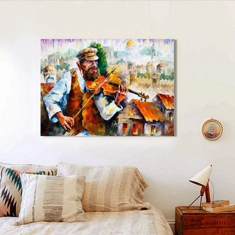 Картина маслом в абстрактном стиле раскрашенная вручную на холсте для