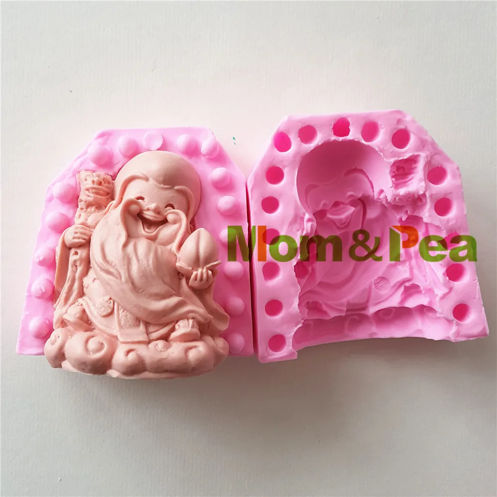 Мама и горох 1273 Бесплатная доставка китайский Бог долгая жизнь силиконовая форма