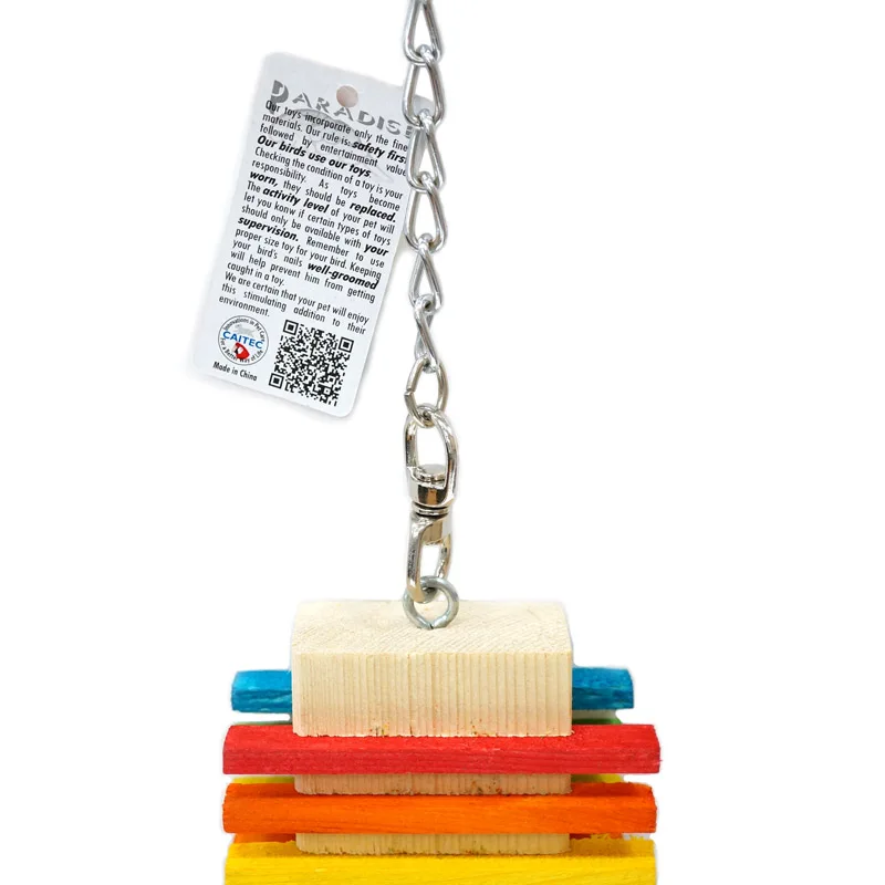 Игрушки для птиц CAITEC деревянный попугай с радужными ступенями игрушки жевания