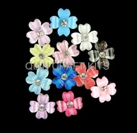 70pcs resin rhinestone mixed colors glitter 3d clover flower rhinestones cabochon stickers for nail art diy jewelry 10mm