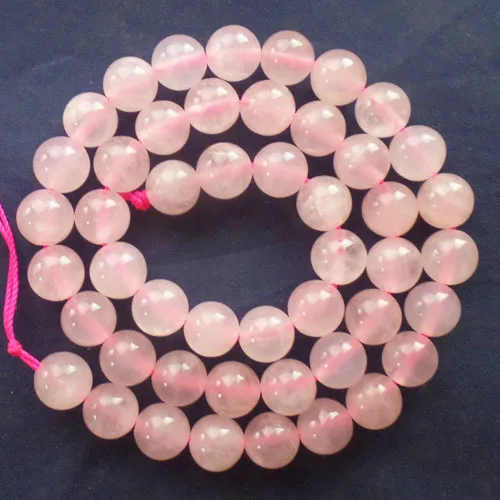 (1 прядь/Лот) оптовая продажа натуральный розовый кварцовый Круглый свободный