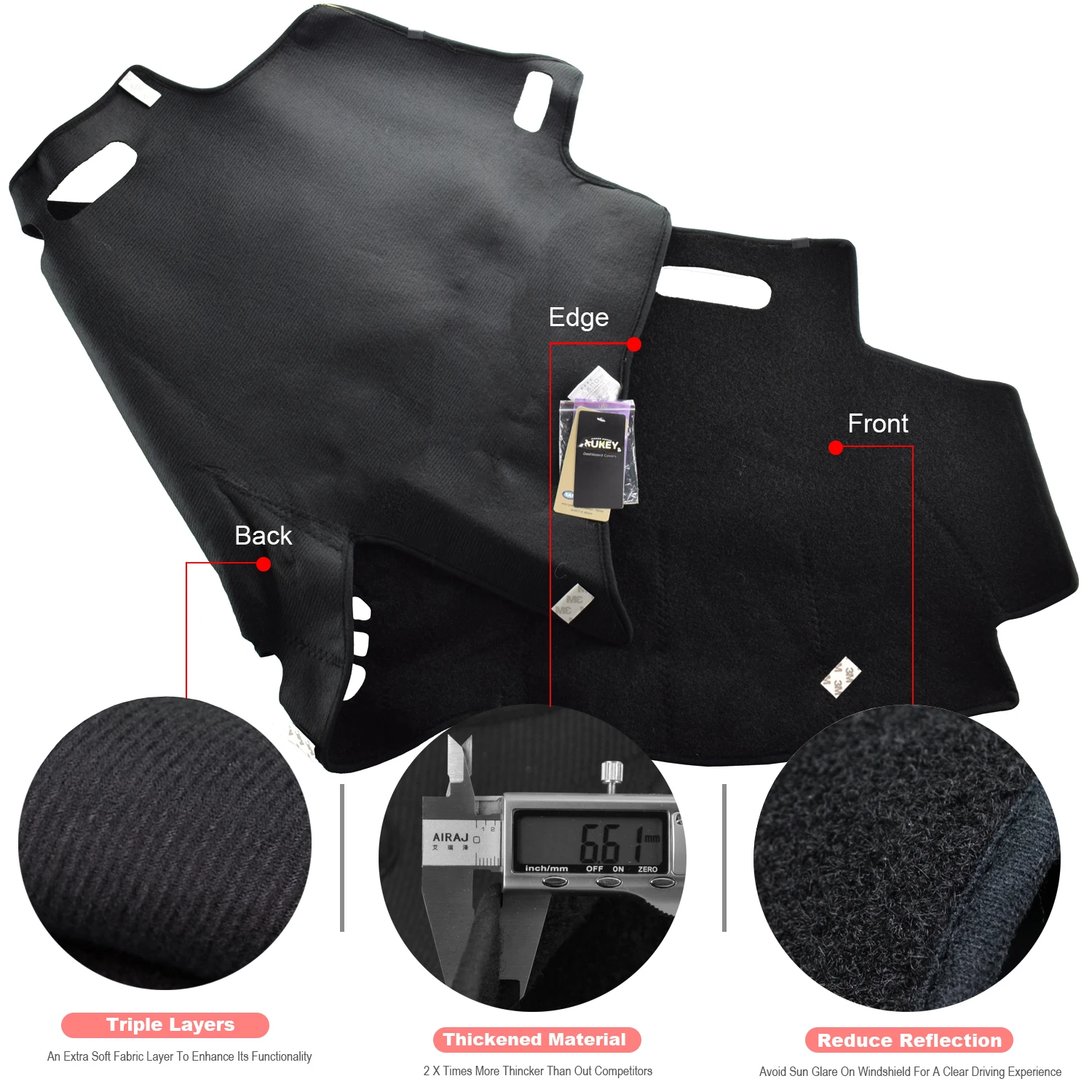 Коврик Xukey для приборной панели Lexus RX RX300 RX330 RX350 2004 2009 Harrier 2013|dashmats| |