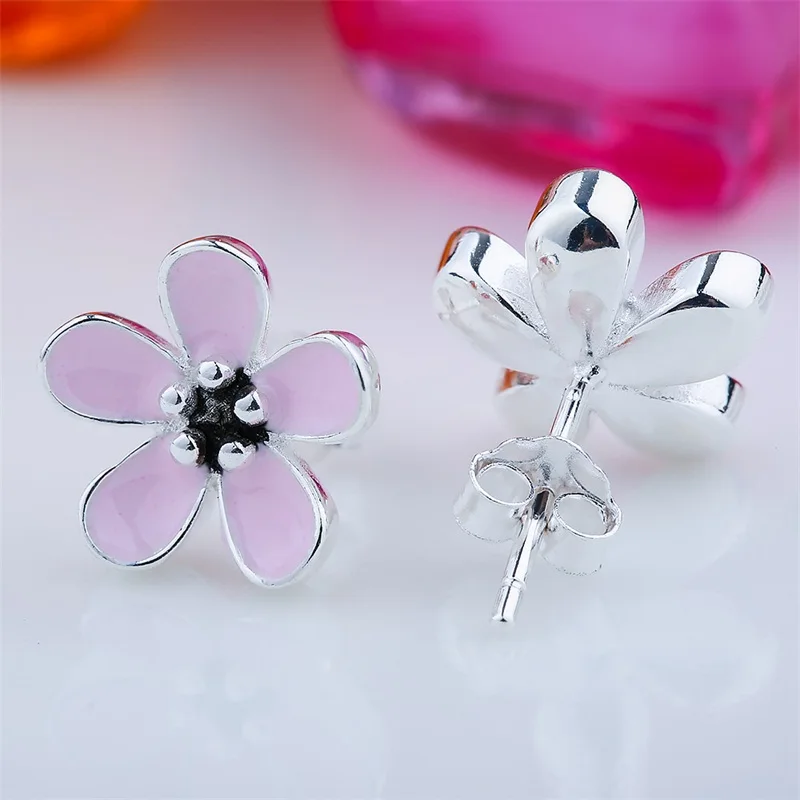 Женские серьги гвоздики из серебра 925 пробы 3 цвета|earings|earrings channelearrings swarovski |