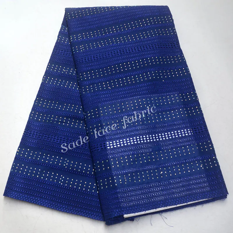 Королевский синий цвет африканская швейцарская вуаль кружева Нигерии кружевной