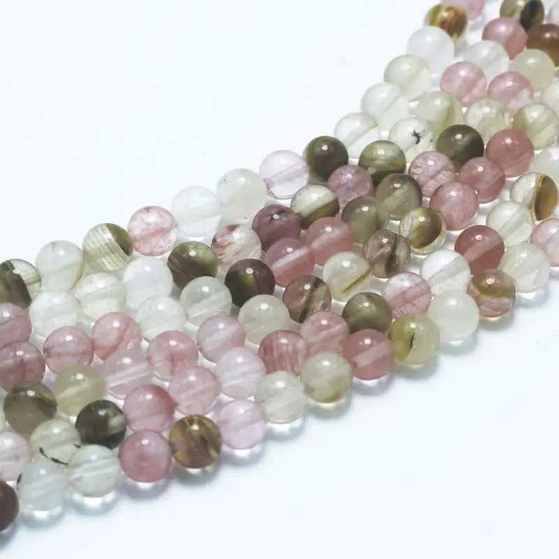 Бусины Из Вишневого кварца разных размеров 4-10 мм полудрагоценные камни для