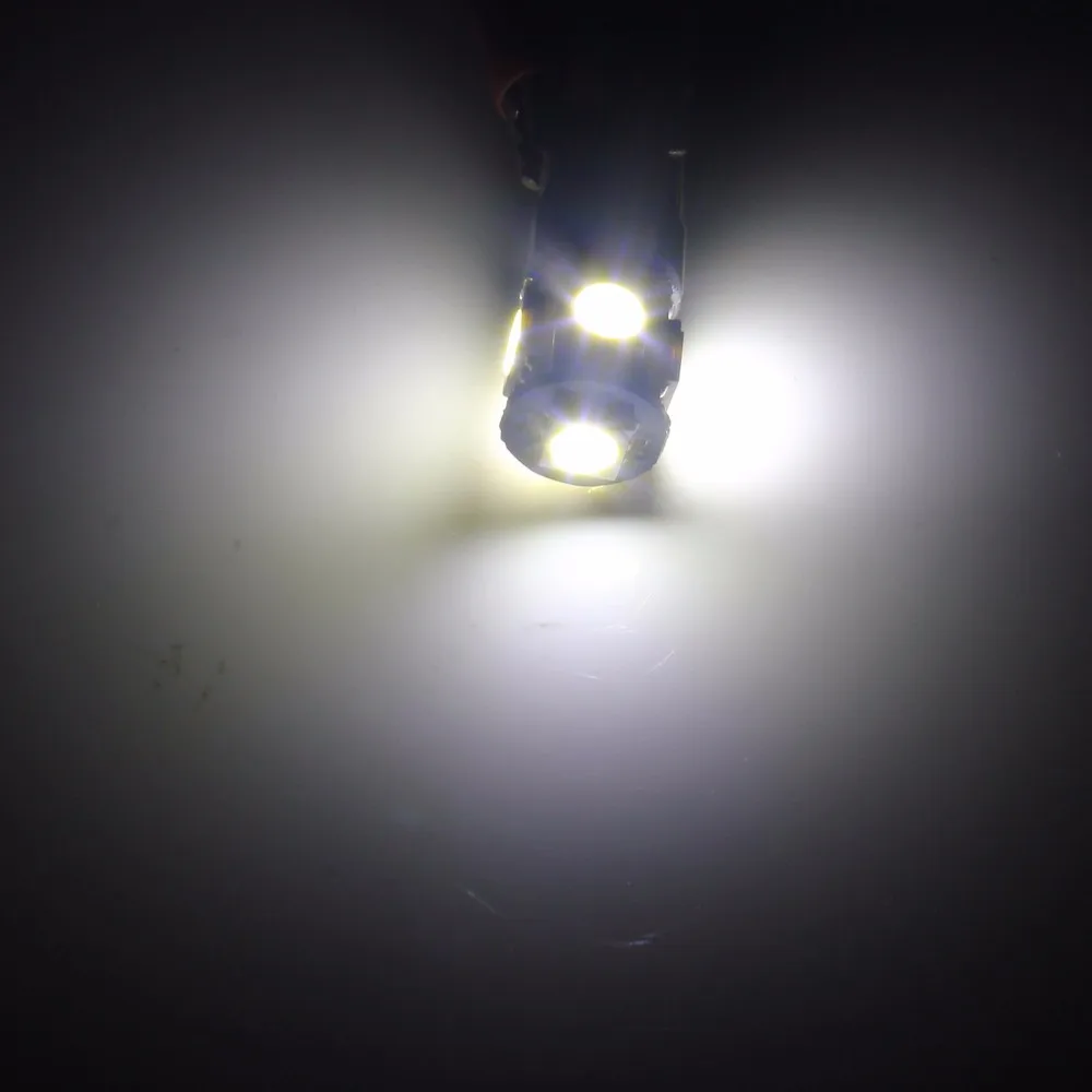 ANGRONG 10 шт./лот Canbus Автомобильная 5 SMD 5050 Светодиодная лампа T10 W5W 194 внутренняя без