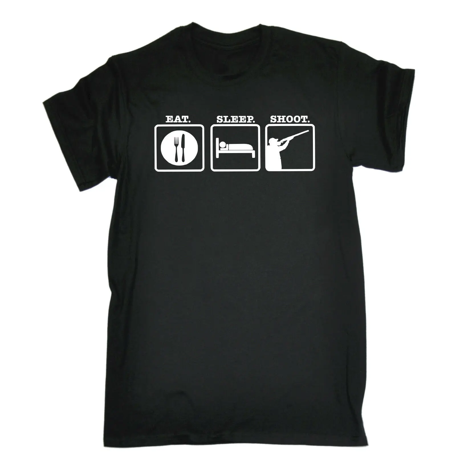 EAT SLEEP SHOOT t Shirt Охотничья футболка для стрельбы забавный подарок на день рождения