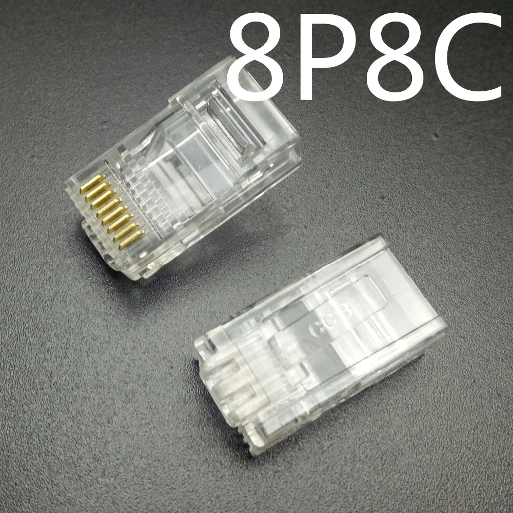 20pcs 4Pin 6Pin 8Pin кабель Конец Разъемы Вилки телефонный разъем интернет-разъем. RJ9 4P4C RJ11 6P2C 6P4C 6P6C RJ45 8P8C