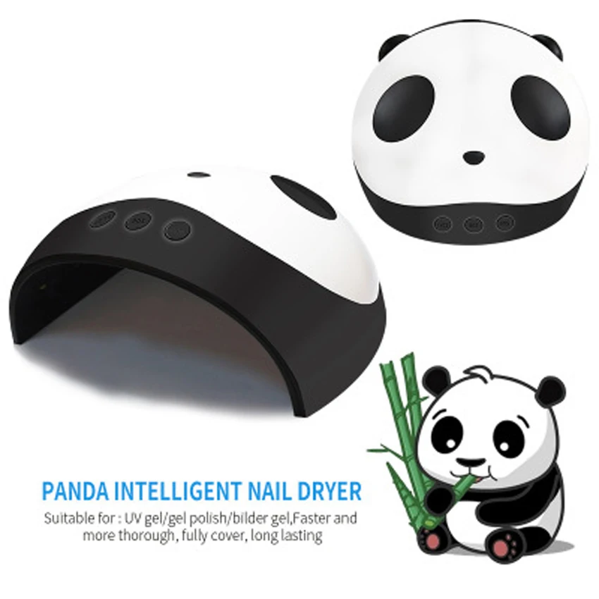 С изображением милой панды формирователь УФ лампой 36 Вт Светодиодный Сушилка для