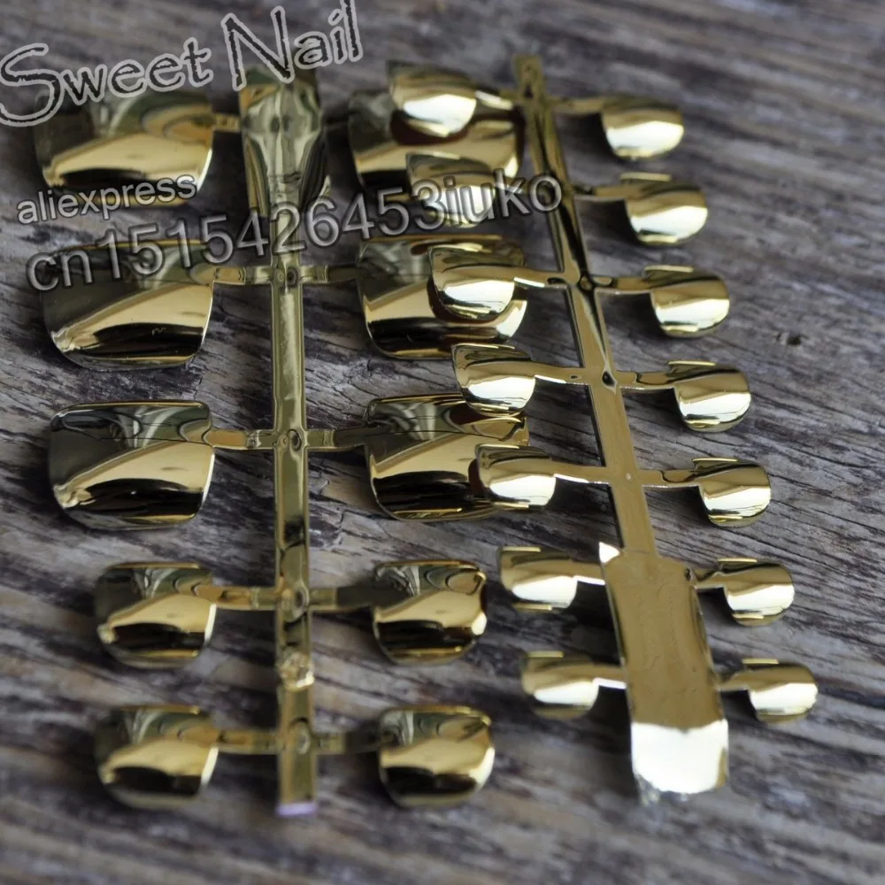 Сексуальные Модные накладные ногти металлическая пластина короткий размер