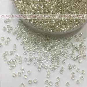 New!! 4000pcs/50g/Lot  2mm Top Glass Loose Silver Seed Spacer Beads  Jewelry Making DIY, Women Kids Garment Accessories BT2