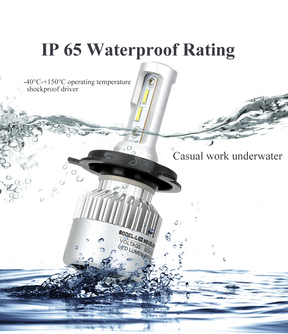 ANMINGPU 72W фары для 16000LM/пара H7 светодиодный головной светильник лампы 9005 9006 9012 H11 светодиодный H1 H4 светодиодный 16000lm лампада автомобильный светильник Наборы CSP 6500K