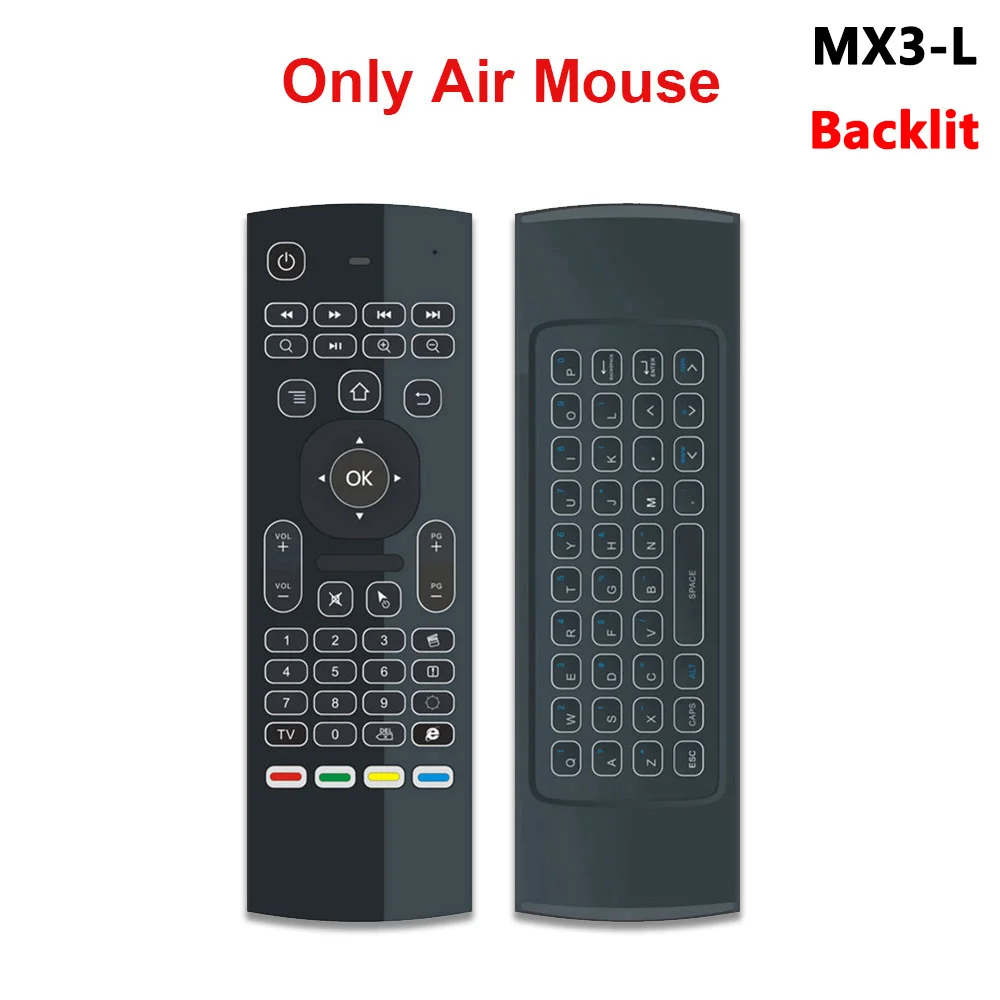 only MX3-L air mouse Голосовое управление 4 ГБ ОЗУ 64 Гб ПЗУ Смарт Android 7,1 ТВ приставка X99 2,4G 5G Wifi 1000M Bluetooth 4,1 RK3399 type-C 4K HD медиаплеер - Цвет: only MX3-L air mouse