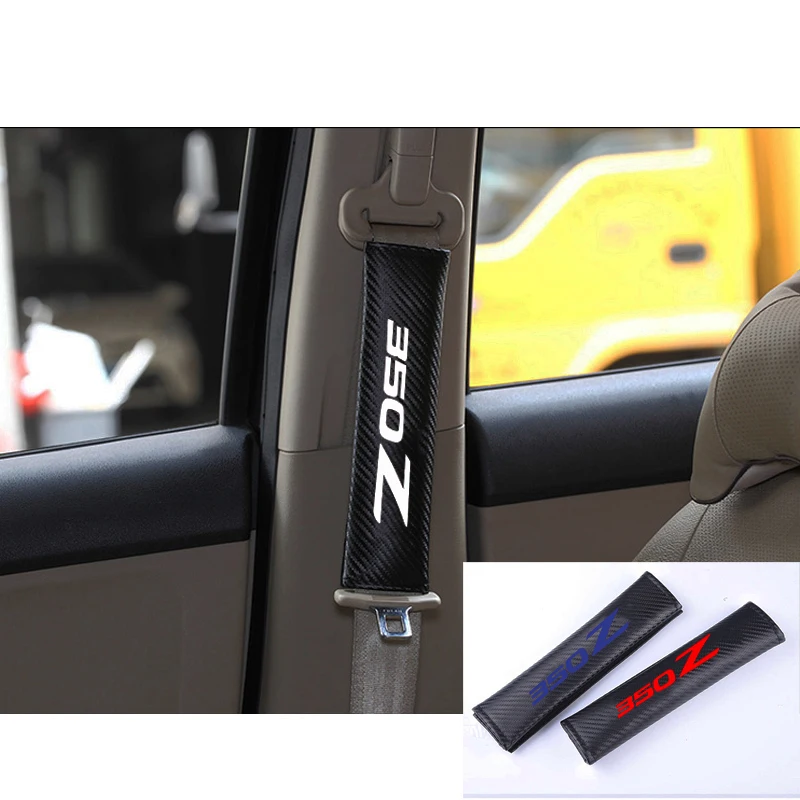 2pcs PU Fashion Car Seat Belt Cover Car Seat belt shoulder Pads for Nissan 350z