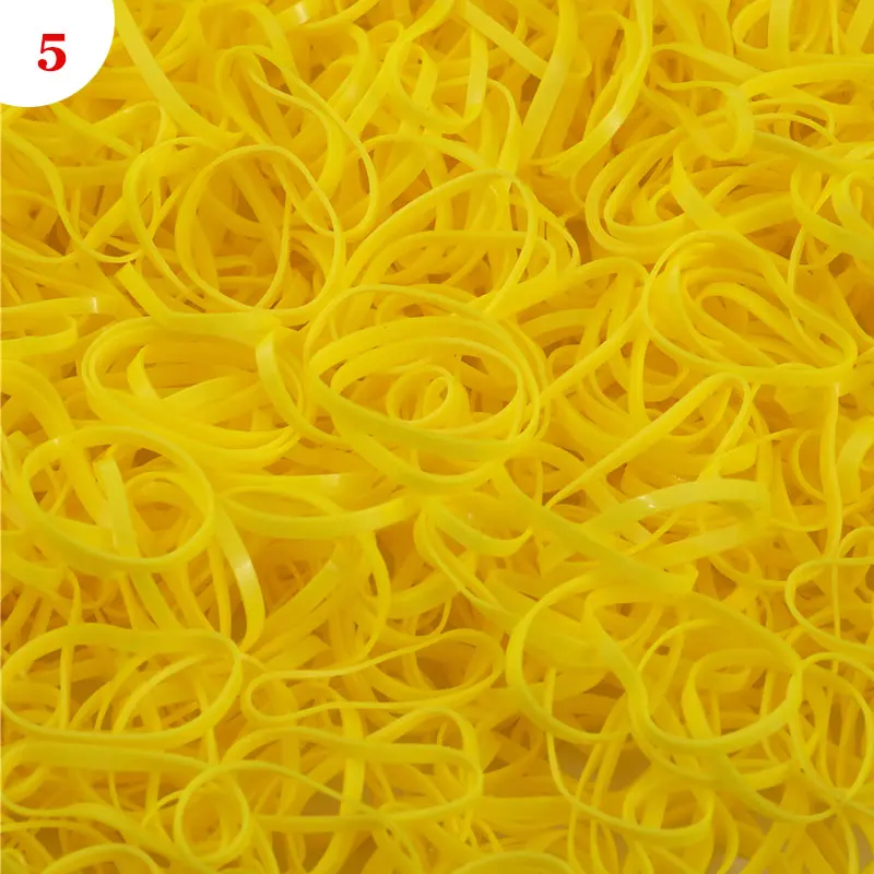 Mixed Color Rubber Bands for Hair Styling Ties Kids Girls Braiding Hairband Food Office Rubber Bands Elastic Stationary Holder