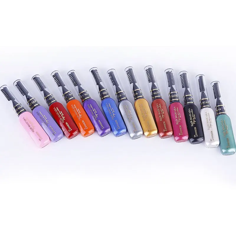

13 Colors One-time 15ML Hair Color Hair Dye Temporary Non-toxic DIY Hair Color Mascara Dye Cream Blue Grey Purple
