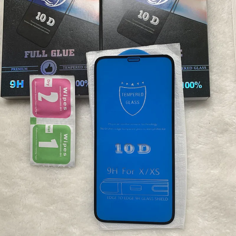 Премиум 10D закаленное стекло для iPhone 6 6 S 7 8 Plus полное покрытие Защитная пленка для iPhone 7 стекло на iPhone X закаленная пленка