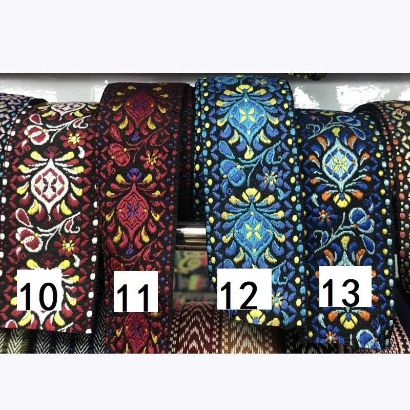 6 ярдов/партия шириной 5 см Тканое жаккардовое украшение лентами тотемные цветы дизайн для одежды аксессуар-ремешок LS-781