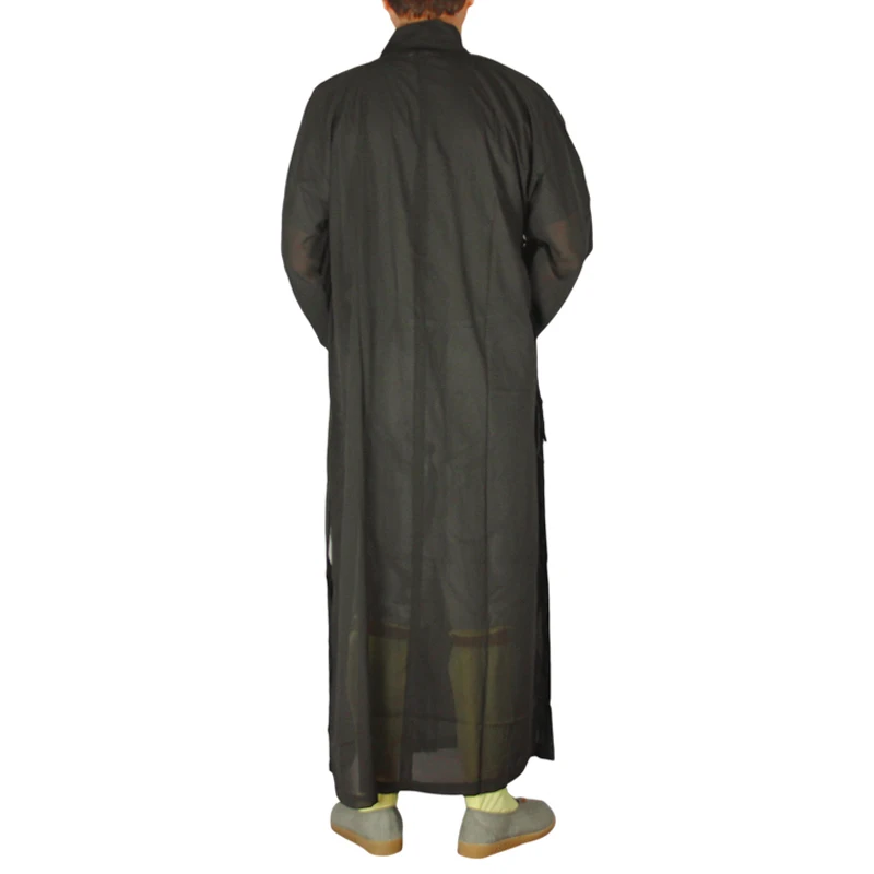 Унисекс черный летний буддийский костюм монаха шаолин храм монах одежда халат