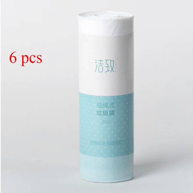 6Roll Bag Xiaomi Mijia коробка для хранения мусора мусорная корзина для хранения бочек коробка для мусора с торговой игры мусорный мешок для мусора - Цвет: 6Roll Bag