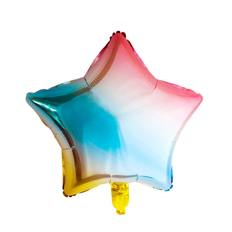 gradient star 6 шт воздушные шары из фольги со звездами и сердечками, выпускной, вечерние украшения для детей, для мальчиков и девочек, только что вышедшие в свет, 30th 40th 50th 60th Birthday - Цвет: gradient star