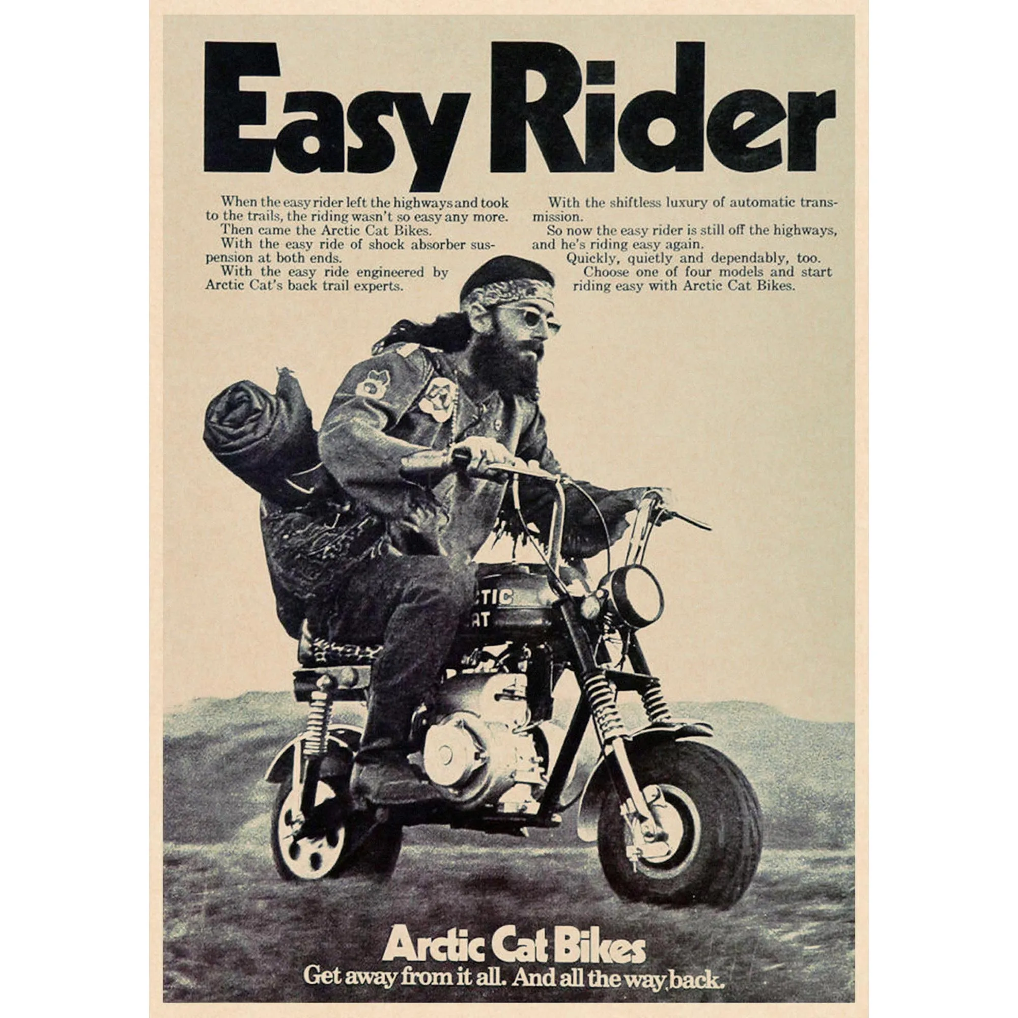 Easy Rider домашний интерьер украшения Крафт Фильм плакат рисунок core наклейки на стену 42*30 см