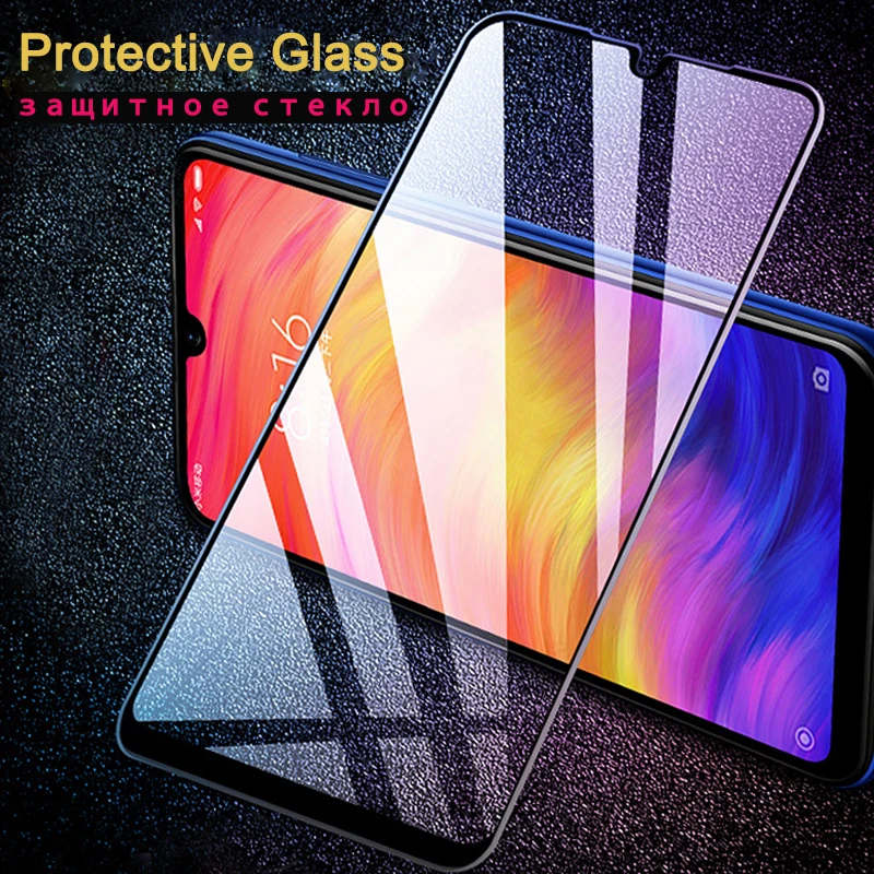 Для Xiaomi redmi note 7 полное покрытие защитный стеклянный чехол Защита для экрана