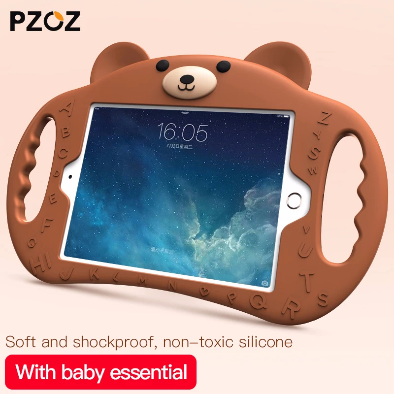 Ударопрочный силиконовый чехол PZOZ для ipad 2 3 4 2018 2017 Air 1 Pro 9 7 mini мягкий нетоксичный