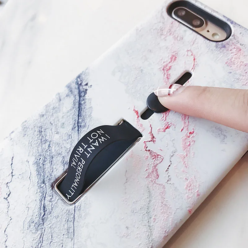 SYCASE luxury marble Flamingo Flowers emboss Phone case for iPhone 6 6s 7 8 plus x xr xs max Invisible bracket back cover |
