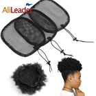 Alileader SL Черные Сетчатые колпачки для конского хвоста, для изготовления пучка волос без гула, инструменты для изготовления париков, сетка для волос для женщин, 1 шт.