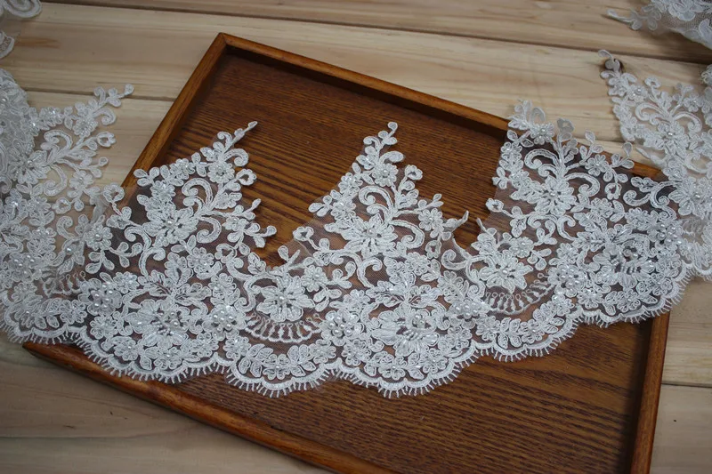 Кружевная отделка с блестками и бусинами 20 см 7 87 дюйма|wedding lace trim|lace trimwedding |