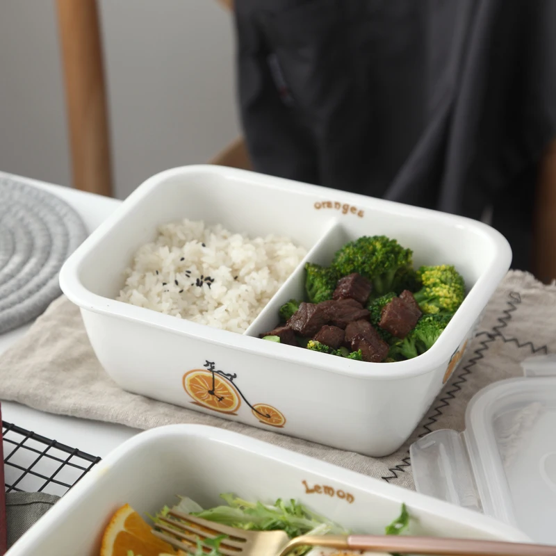 1-3 отсека креативный Керамический Фруктовый Ланч-бокс Procelain Bento ланчбокс для путешествий портативный контейнер для еды-Z0075