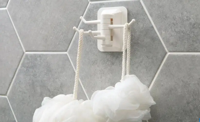 1 шт. домашняя креативная настенная вращающаяся 4 крючка для кухни ванной вешалка