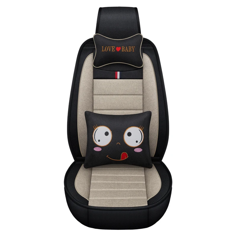 Льняные материалы автомобильные чехлы для сидений Toyota Honda BMW Audi Ford hyundai Kia Nissan Mazda
