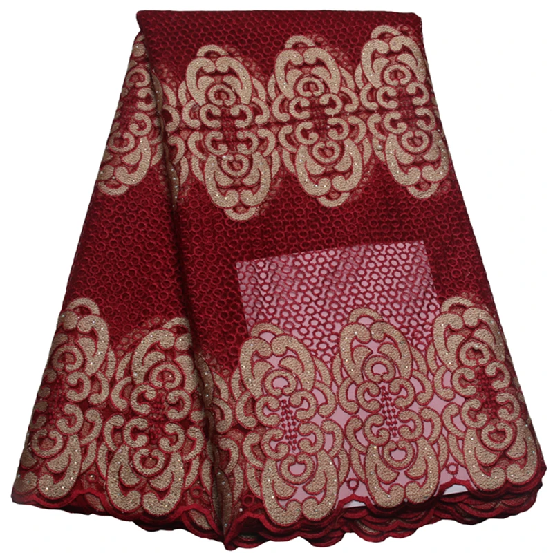 Blue Cotton Nigeria Lace Fabric African Swiss Voile In Switzerland High Quality French Party Dress GD376B-2 | Дом и сад