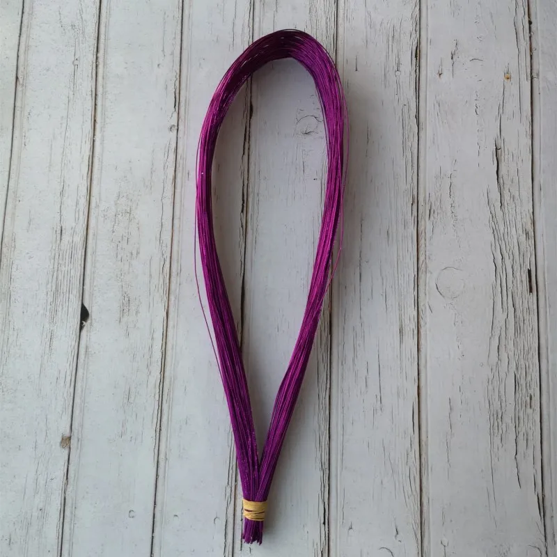 Фиолетовый 100 шт./лот 22#24#80 см Длина DIY нейлоновый,, цветок железные провода Провод с цветочным рисунком цветочных венков и аксессуары - Цвет: Фиолетовый