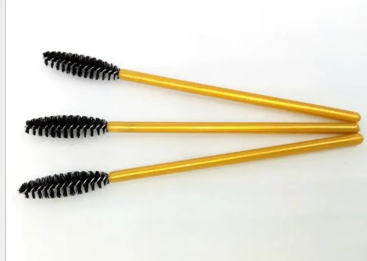 Одноразовая щетка для ресниц 100 шт. одноразовая мини-щетка с золотым стержнем