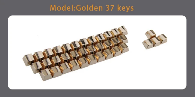 Golden-37-Keys Крышка ключа из цинкового сплава для механической клавиатуры MX Axis Серебристые/золотистые металлические клавиши на клавиатуру Keypress WASD QWERASDF ARROW 37key - Цвет: Golden-37-Keys