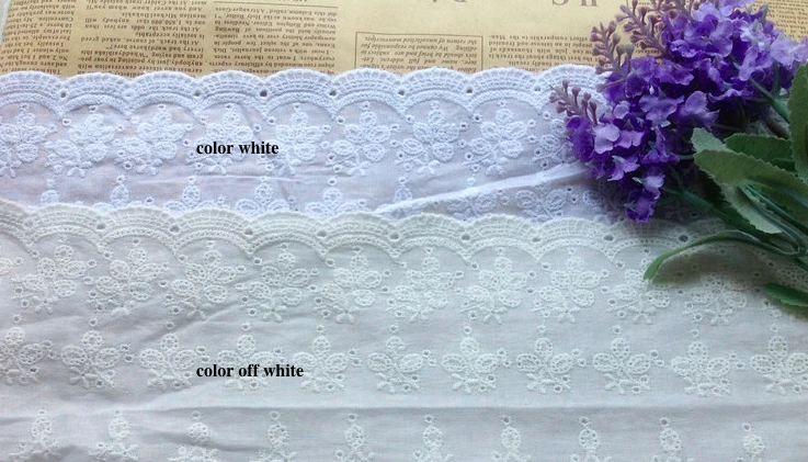 Хлопчатобумажная ткань с вырезами вышивкой ушками кружевом 20 см аксессуар для