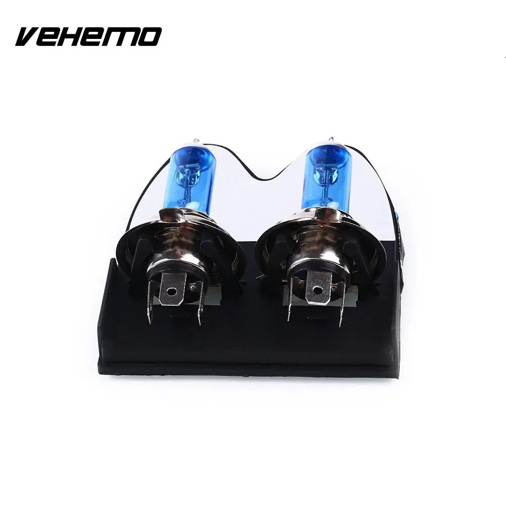 2 шт Белое стекло H4 12V 100W яркий белый 6000K фары лампы|Передние LED-фары для авто| |