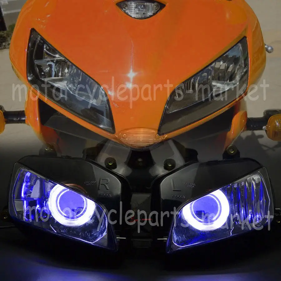 Мотоцикл Полностью Собранный фар синий Ангел глаз HID для Honda CBR600RR CBR600 RR CBR 600 RR 2003 2004 2005 2006
