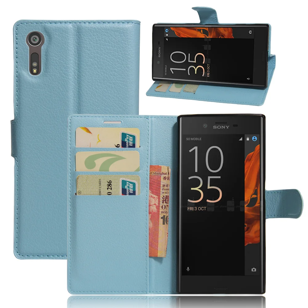 Модный чехол-Кошелек из искусственной кожи для Sony Xperia XZ защитный чехол с откидной