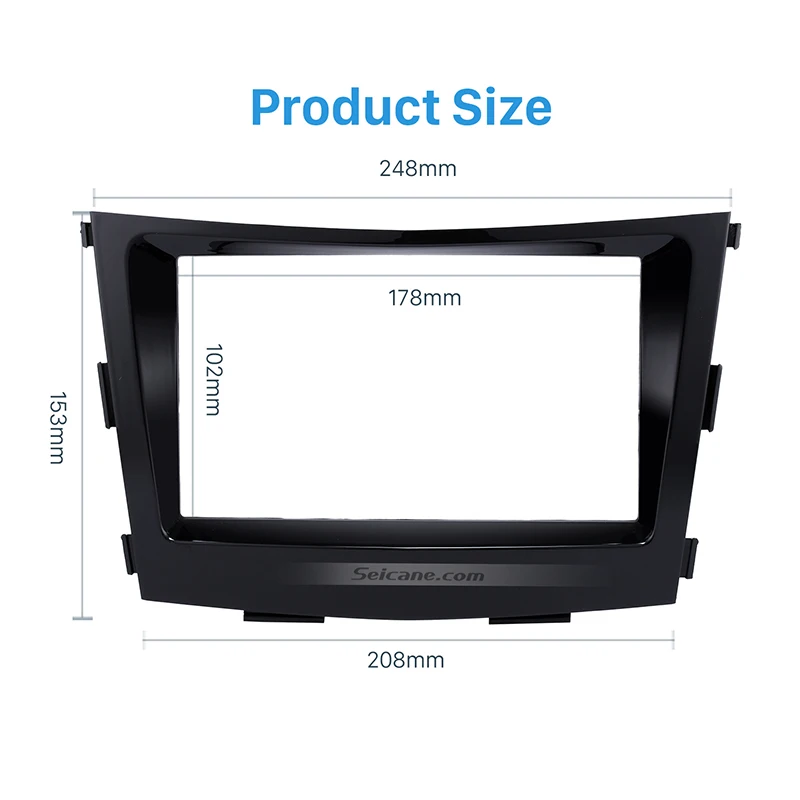 

Seicane Crafted 2 Din Car Radio Fascia CD Trim Panel Kit for 2015 SSANG YONG TIVOLI TIVOLAN Audio Fitting Adaptor Fascia Plate