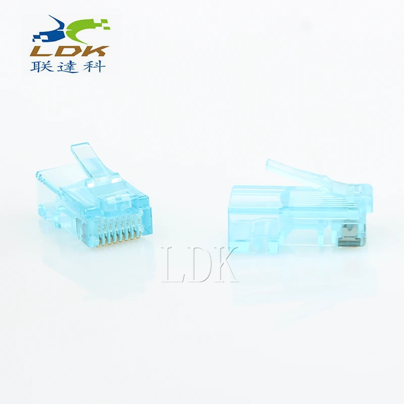 Сетевой кабель Кристалл глава RJ45 разъем Чистая медь сетевой супер 5 Тип синий с